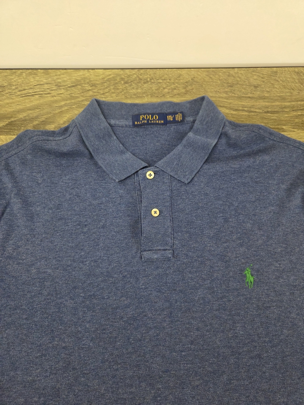 Polo Ralph Lauren Pony Polo Shirt Mens 2XL Blue Stretch Short Sleeve Golf Preppy
